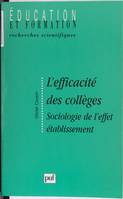 L'efficacité des collèges, sociologie de l'effet établissement