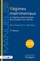 Régimes matrimoniaux, et régimes patrimoniaux des couples non mariés