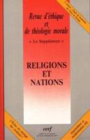 Revue d'éthique et de théologie morale numéro 228 Le supplément - Religions et nations