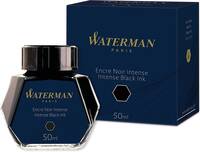 Waterman encre pour stylo plume | flacon d'encre Noir Intense | bouteille de 50 ml