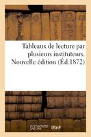 Tableaux de lecture par plusieurs instituteurs. Nouvelle édition, mise en rapport avec le Premier et le Second Alphabet des mêmes auteurs