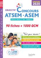 Objectif Concours 2020 ATSEM 90 Fiches 1000 QCM, Externe, interne, 3e voie, catégorie c