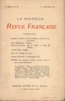 La Nouvelle Revue Française N' 25 (Janvier 1911)