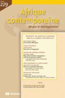 AFRIQUE CONTEMPORAINE 2009/1 N.229 POPULATION ET RESSOURCES NATURELLES