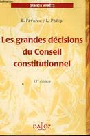 Les grandes décisions du Conseil constitutionnel