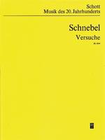 Versuche I-IV, I: for Strings and Percussion - II: for String Quartet or Strings - III: for Chamber Ensemble (and Voice ad libitum) - IV: for Orchestra. Partition d'étude.