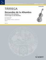 Souvenirs de l'Alhambra, 4 cellos. Partition et parties.