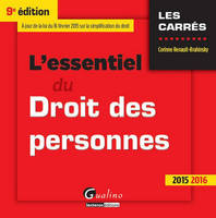 L'essentiel du droit des personnes / 2015-2016