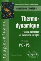 Thermodynamique PC-PSI - 2e année - Fiches, méthodes et exercices corrigés, fiches, méthodes et exercices corrigés