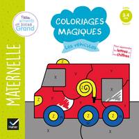 Les véhicules / coloriages magiques maternelle petite section, 3-4 ans