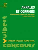 CONCOURS ENTREE EN ECOLES DU TRAVAIL SOCIAL ANNALES ET CORRIGES N.7 8EME ED