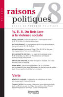 Raisons politiques 78, mai 2020, W. E. B. Du Bois face à la violence sociale