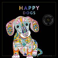 Black coloriage Happy dogs - NP