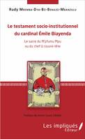 Le testament socio-institutionnel du cardinal Émile Biayenda, Le sacre du M'pfumu Mpu ou du chef à couvre-tête