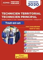 Concours Technicien territorial - Technicien principal - Catégorie B - Tout-en-un, Externe, interne, 3e voie, examens professionnels - Concours 2020