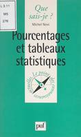 Pourcentages et tableaux statistiques