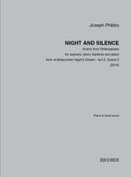 Night and Silence, Scena from Shakespeare for soprano, tenor, baritone and piano