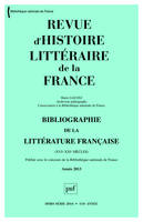 Revue d'histoire littéraire de la France 2014...