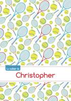 Le cahier de Christopher - Blanc, 96p, A5 - Tennis