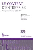 Le contrat d'entreprise, Chronique de jurisprudence 2001 - 2011