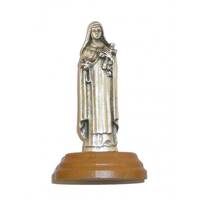 STATUETTE THERESE SOCLE BOIS