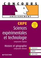 CRPE Sciences expérimentales et technologie composante majeure Conforme aux programmes 2008 de l'éco, composante majeure