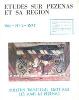 Etudes sur Pézenas et sa région VIII - n° 2 - 1977