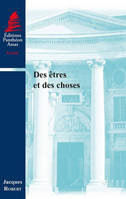 DES ETRES ET DES CHOSES