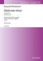 Quid sum miser, from: Dies illa. 3 mixed choirs (SATB/SATB/SATB) a cappella. Partition de chœur.