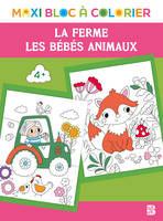 Maxi bloc à colorier - Ferme + bébés animaux