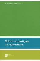 Théorie et pratiques du référendum, Actes de la journée d'étude du 4 novembre 2011, [conseil d'état, paris]