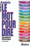 Le mot pour dire Anglais, anglais