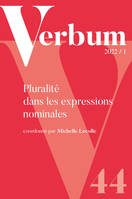 Verbum, 2022/n°1, Pluralité dans les expressions nominales