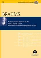 Ouverture pour une fête académique, Ouverture tragique, Variations sur un thème de Haydn, op. 80, 81, 56a. orchestra. Partition d'étude.