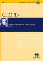 Concerto pour piano n° 2  en fa mineur, op. 21. piano and orchestra. Partition d'étude.