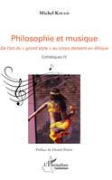 Philosophie et musique, De l'art du 