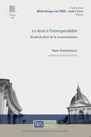 Le droit à l'interopérabilité, Étude de droit de la consommation