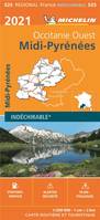 Carte Régionale Midi-Pyrénées 2021