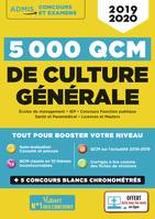 5000 QCM de culture générale + Actu en ligne mois par mois, Concours et examens 2019-2020