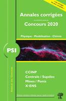 PSI physique, modélisation, chimie 2020