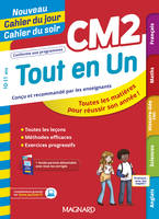 Tout en Un CM2 - Leçons, méthodes et exercices - Nouveau Cahier du jour Cahier du soir, Toutes les matières pour réussir son année