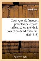 Catalogue de faïences, porcelaines, émaux, tableaux, bronzes de la collection de M. Chalmel