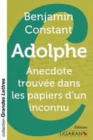 Adolphe (grands caractères), Anecdote trouvée dans les papiers d'un inconnu