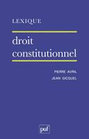 LEXIQUE / DROIT CONSTITUTIONNEL