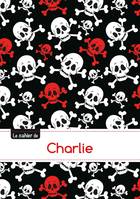 Le carnet de Charlie - Blanc, 96p, A5 - Têtes de mort