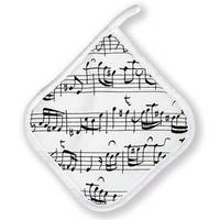 Potholder Sheet music, white