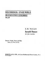 Israeli Dance, 4 recorders (SATB). Partition d'exécution.