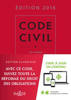Code civil 2016 - 115e éd.