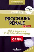 Cours de procédure pénale 2024-2025, Tout le programme en fiches et en schémas