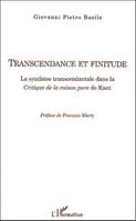 Transcendance et finitude, La synthèse transcendantale dans la Critique de la raison pure de Kant